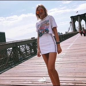 Carmar demon white skirt that ties up the sides